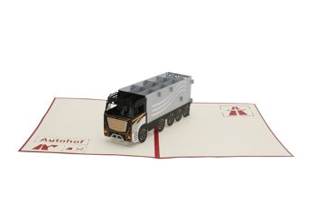 Carte pop-up camion carte pliante 3d 1