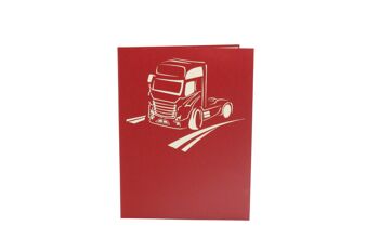 Carte pop-up camion carte pliante 3d 4