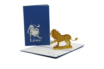 Leo Zodiac Pop Up Card Carte pliée 3D 1