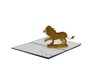 Leo Zodiac Pop Up Card Carte pliée 3D 2
