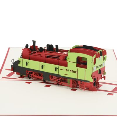 Locomotive pop-up card 3d folding card