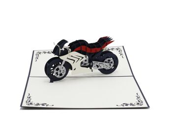 Carte pop-up moto Carte pliante 3d 2