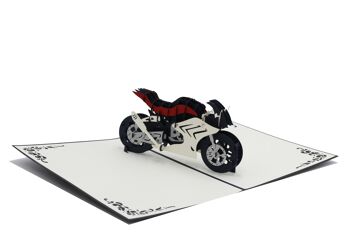 Carte pop-up moto Carte pliante 3d 3