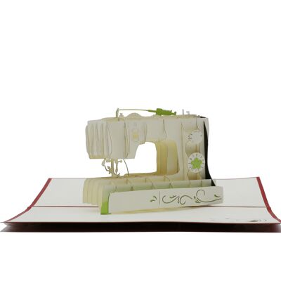 Sewing machine pop up card 3d folding card