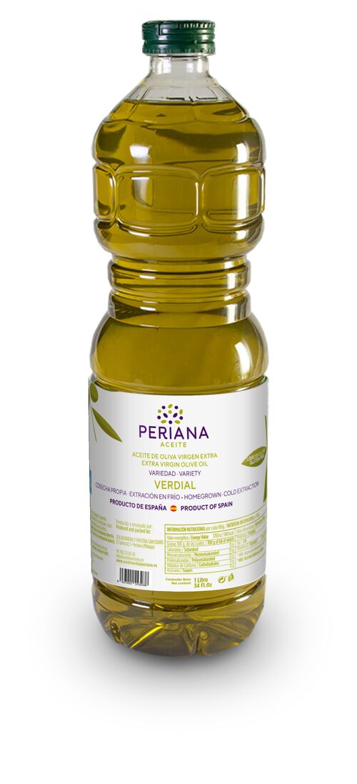 Aceite de Oliva Virgen Extra Variedad: Verdial 1 Litro botella plástico