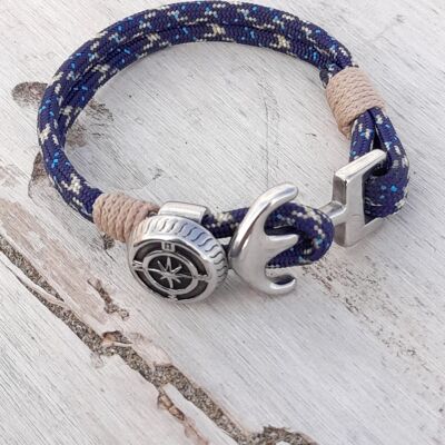 bracelet tartan bleu