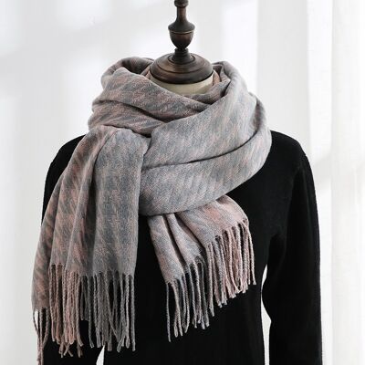 Sciarpa a scialle con nappe dolci in caldo cashmere imitato