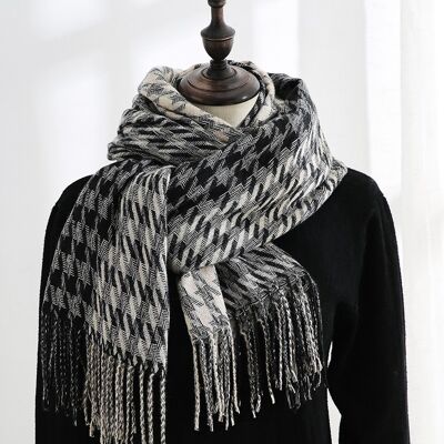 Warm Imitated Cashmere Sweet Tassled Shawl Scarf