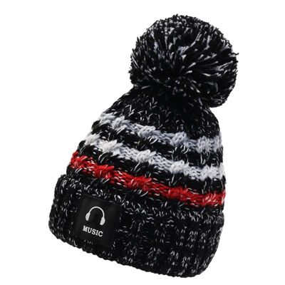 Plush Lining Pompom Knitted Beanie