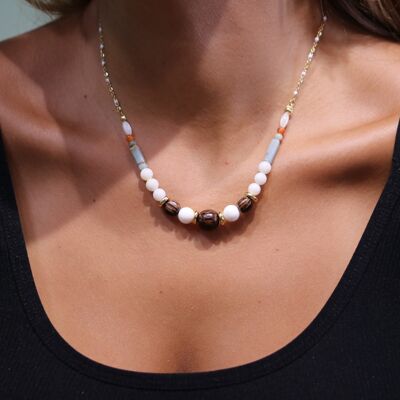 Multi-material Jenna necklace
