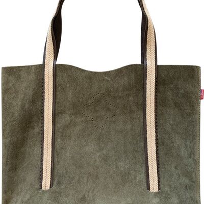 Leather Tote Bag LILA Green