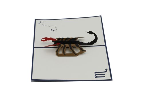 Skorpion, Sternzeichen Pop-Up-Karte 3d Klappkarte
