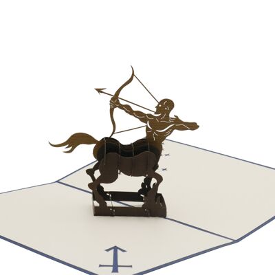 Sagittarius Zodiac Pop Up Card 3D Folded Card