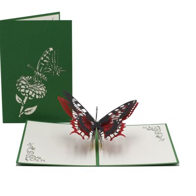 Butterfly pop up card 3d folding card