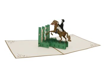 Carte pop-up Jumping Rider Carte pliante 3d 1