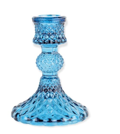 Beautiful Blue Candlestick Holder