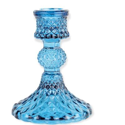 Beautiful Blue Candlestick Holder