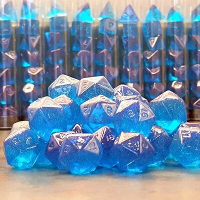 Edible Jelly Dice Polyhedral RPG Dice Set  Raspberry Flavour