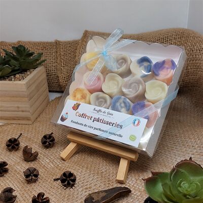 Fondant parfumé en coffret thème - Pâtisserie - fondant bougie de cire naturelle