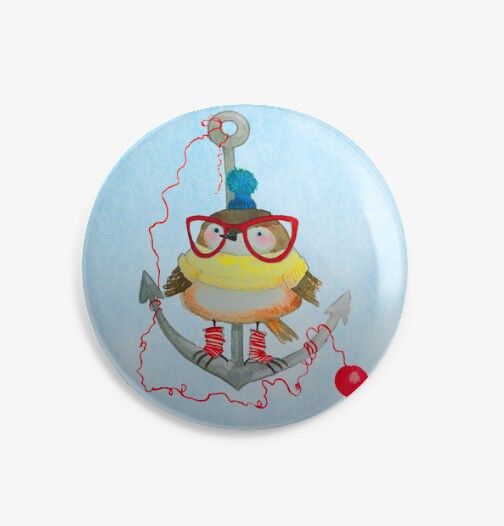 Bottone Ancora Passero 25mm