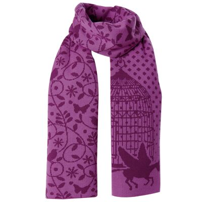 PASSIONE, Free Spirit, Fuchsia/Purple, Schal aus 100% feinster Merinowolle