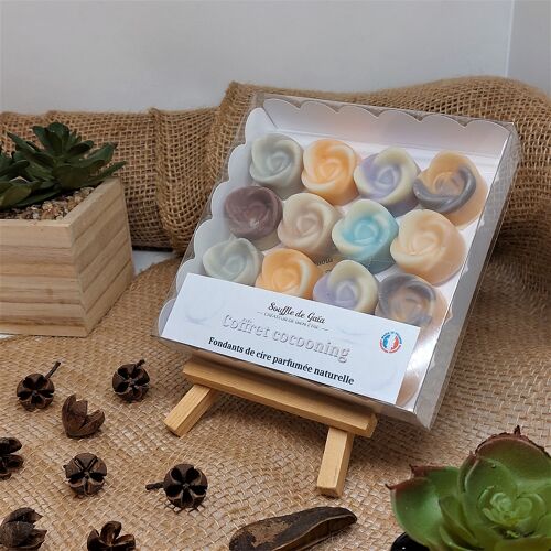 Fondant parfumé en coffret thème - Cocooning - fondant bougie de cire naturelle