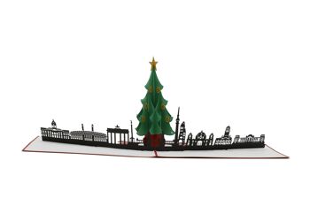 Sapin de Noël avec skyline, carte pop-up Berlin carte pliée 3d 2