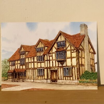 SHAKESPEARES BIRTHPLACE, WARWICKSHIRE  POSTCARD.