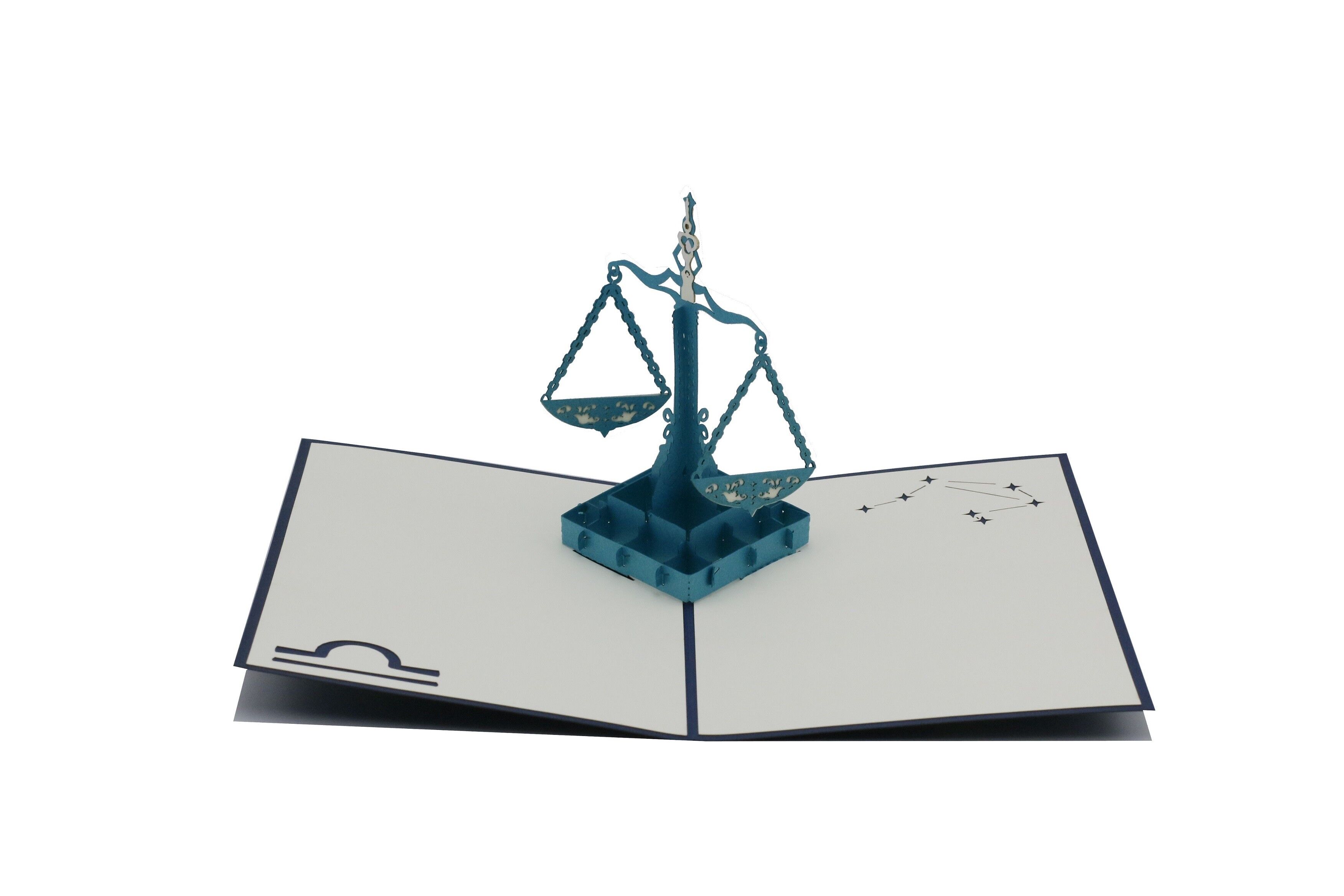 Waage, Sternzeichen Pop-Up-Karte 3d Klappkarte