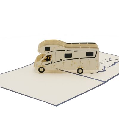 Carte pop-up pour camping-car Carte pliante 3d