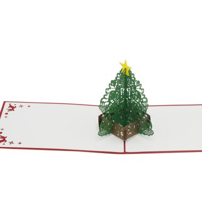 Tarjeta emergente de árbol de Navidad Tarjeta plegable 3d