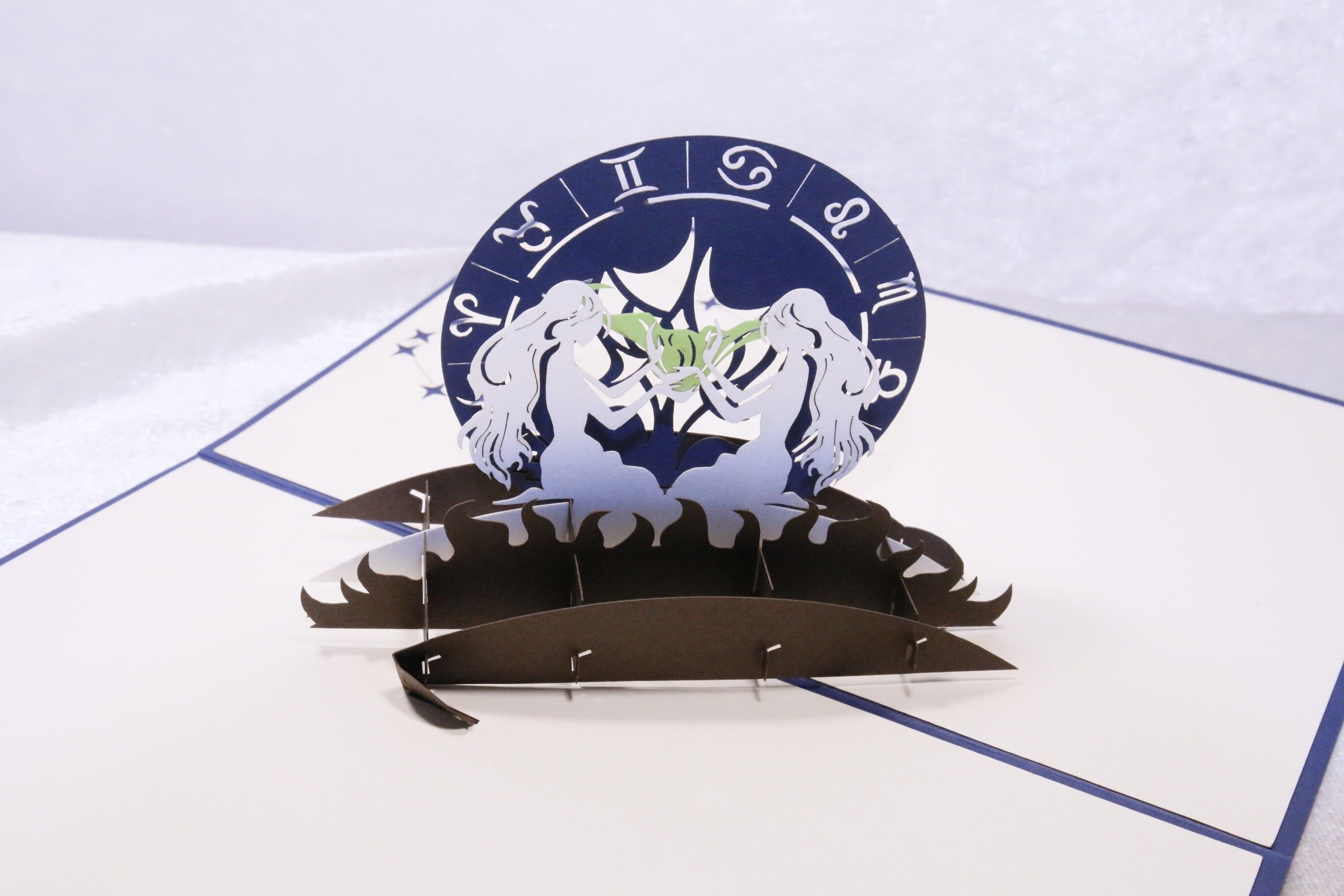 Zwillinge Sternzeichen Pop-Up-Karte 3d Klappkarte