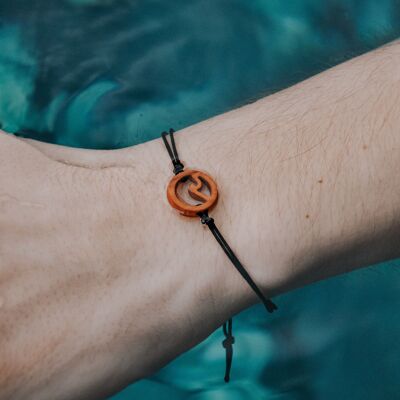 Wooden bracelet "Wave"