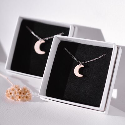 Wooden necklace "Moon"
