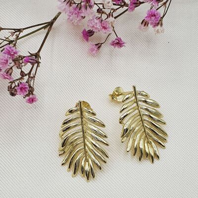 Ear studs Palma 925 silver gold plated