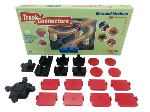 Allround Medium - Wooden Train Track Connectors - Train Accessories