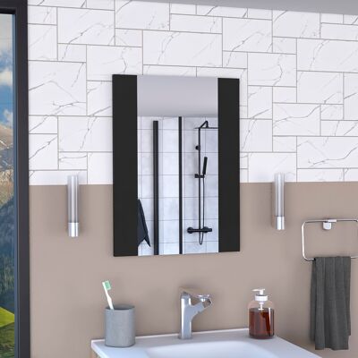 Miroir de salle de bain Madrid. rectangulaire. 60CM W X 1.8CM D X 45CM L. Wengé