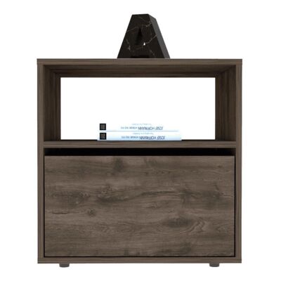 Galanto Nightstand with 1 Shelf and 1 Drawer, 52CM W X 50CM L X 40CM D, Acorn