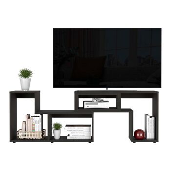 Meuble TV extensible Beijing avec 6 armoires, 54,5 cm H x 35,3 cm P x 120/160 cm l, wengé 3