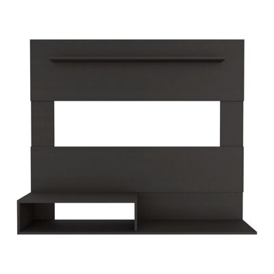 Beijing Wall Entertainment Panel with Top Shelf, 120 CM H X 31.5 CM D X 140 CM W, Wenge