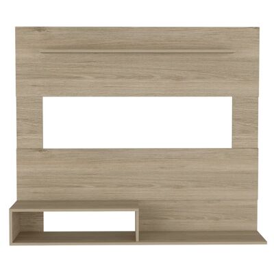 Beijing Wall Entertainment Panel mit oberer Ablage, 120 cm H x 31,5 cm T x 140 cm B, Honig