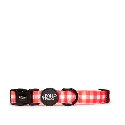 Collar para perros VICHY ROJO