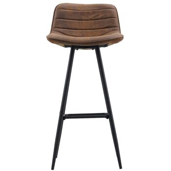 Paliano Tabouret de Bar Microfibre Marron 7x43cm 2