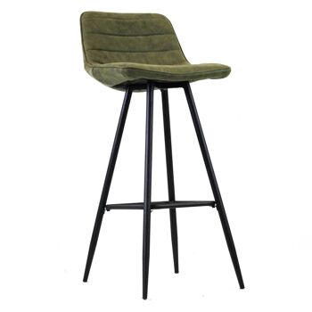 Paliano Tabouret Microfibre Vert 7x43cm 1