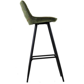 Paliano Tabouret Microfibre Vert 7x43cm 3