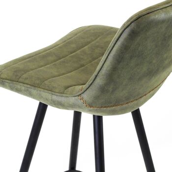 Paliano Tabouret Microfibre Vert 7x43cm 5