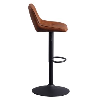 Tabouret de Bar Stulles Cuir Artificiel Cognac 8x43cm 3