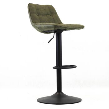 Cautano Tabouret de Bar Similicuir Vert 8x43cm 1