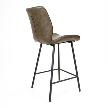 Pulsano Tabouret de Bar Cuir Artificiel Vert 8.5x55cm 3