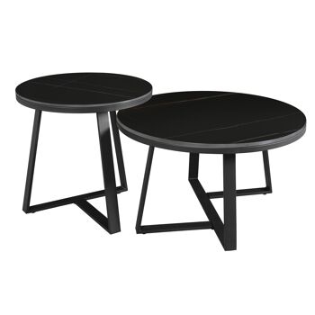 Ardeatino Table basse Noir 21xcm